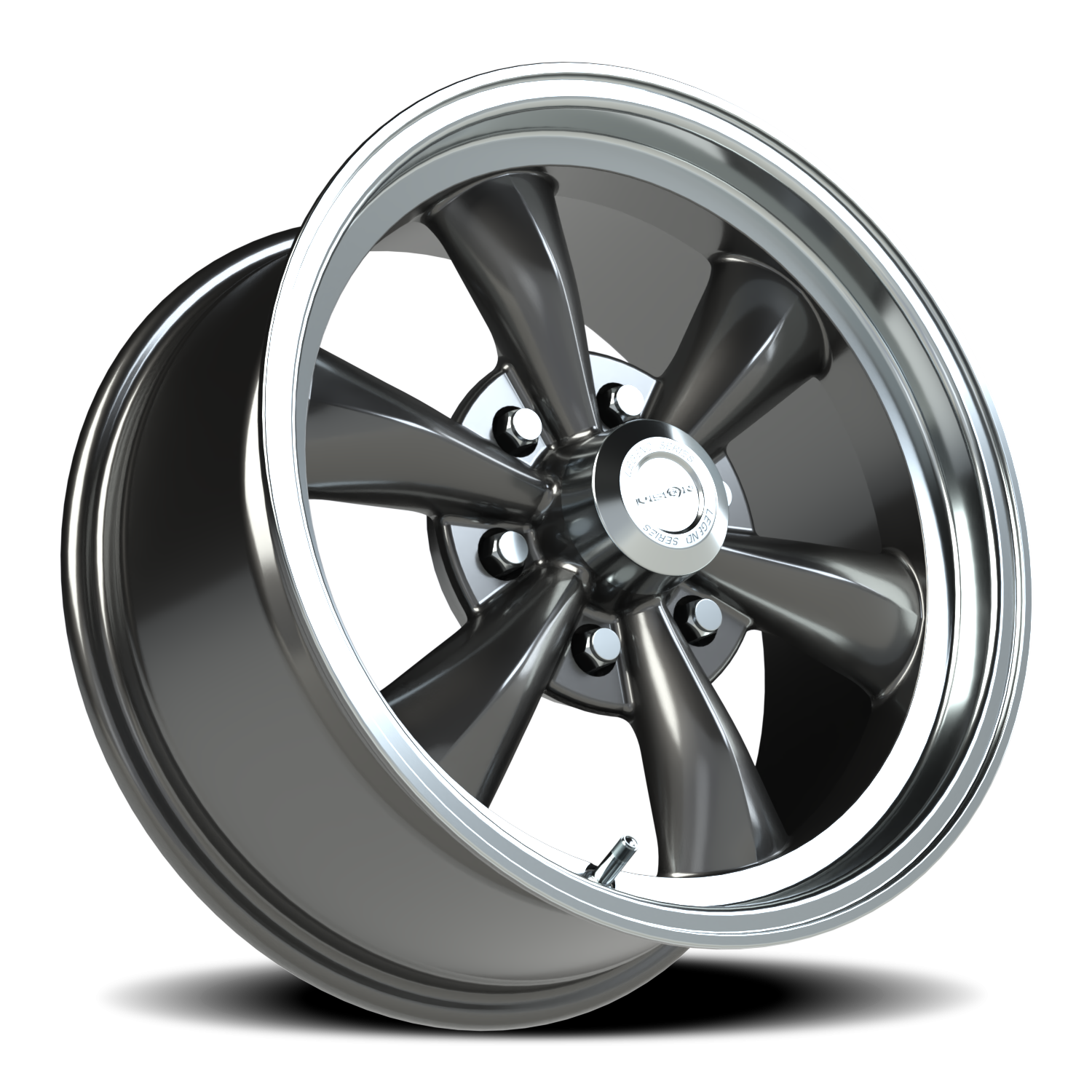 Vision LEGEND6 17X8 Gunmetal Machined Lip Wheel