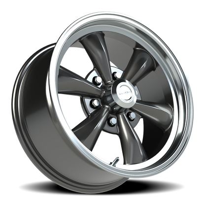 Vision LEGEND6 17X8 Gunmetal Machined Lip Wheel