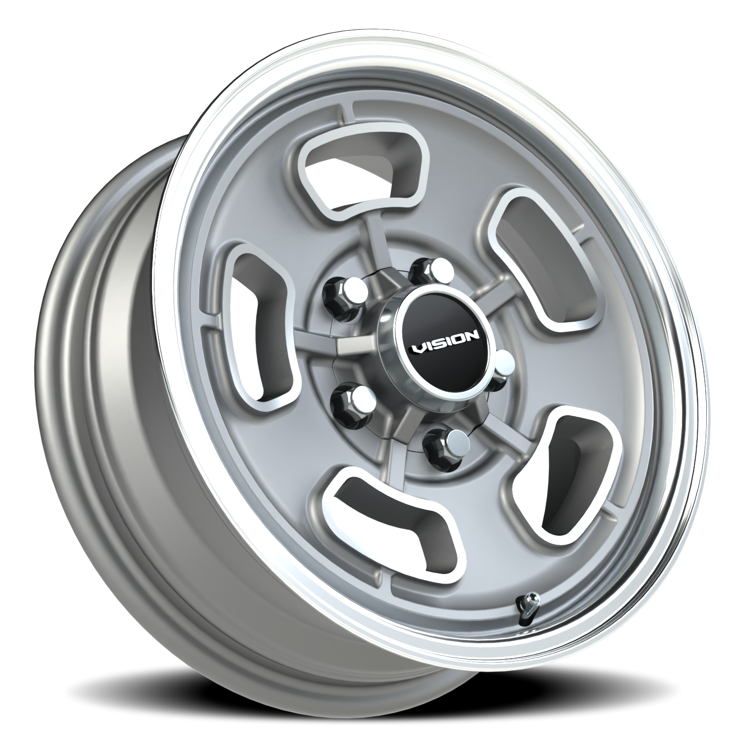 Vision Shift 15X5.5 Satin Grey Machined Face/Lip Wheel