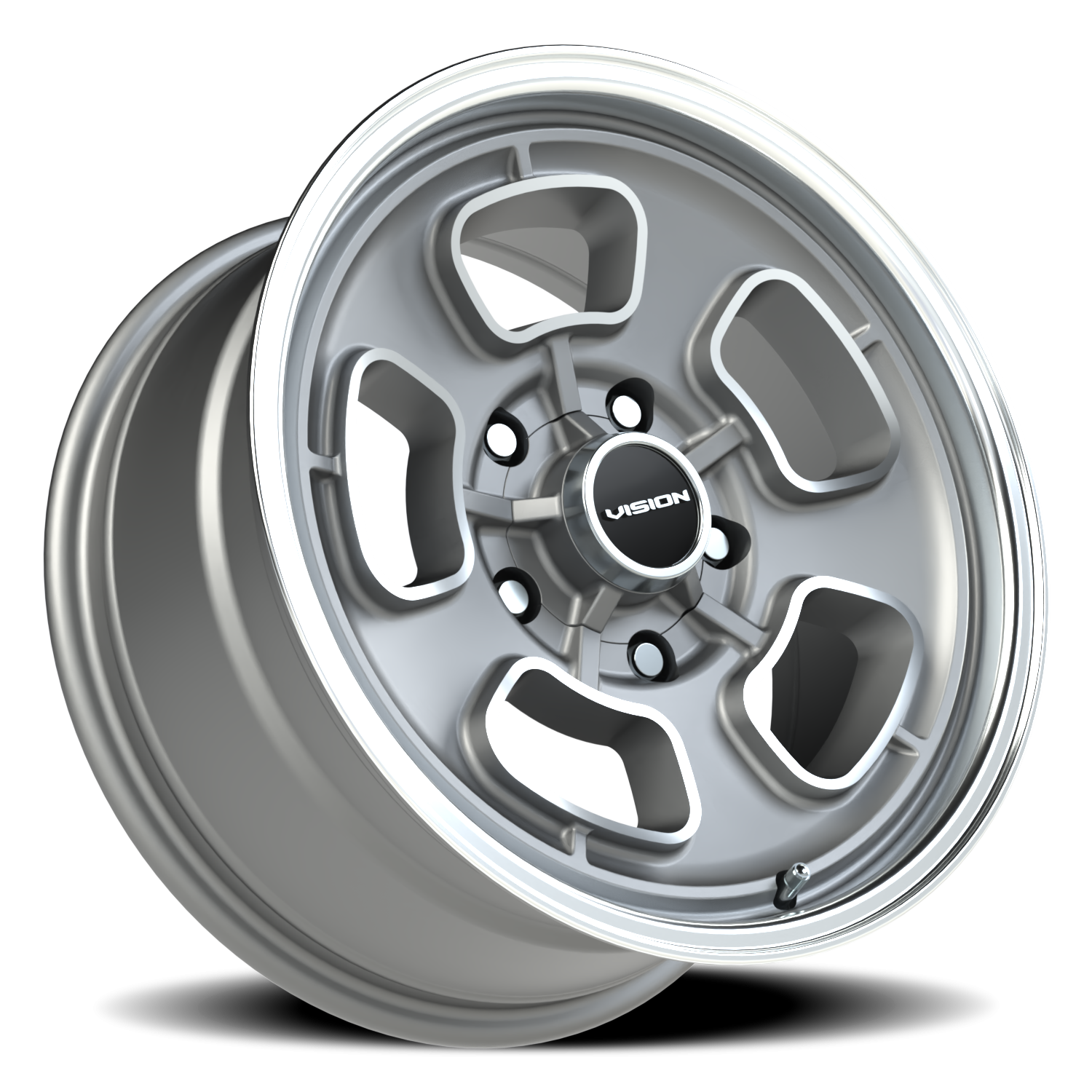 Vision Shift 17X8 Satin Grey Machined Face/Lip Wheel