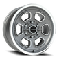 Vision Shift 17X8 Satin Grey Machined Face/Lip Wheel