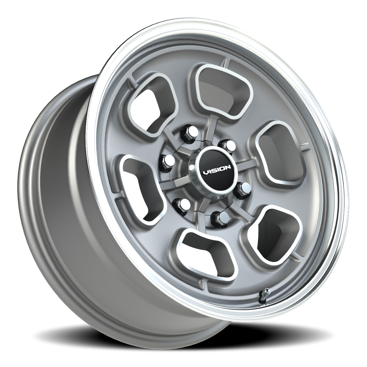 Vision Shift 17X8 Satin Grey Machined Face/Lip Wheel
