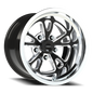Vision Patriot 15X10 Gloss Black Milled Spoke Polished Lip Wheel