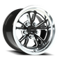 Vision Patriot 15X10 Gloss Black Milled Spoke Polished Lip Wheel