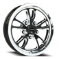 Vision Patriot 15X4 Gloss Black Milled Spoke Polished Lip Wheel
