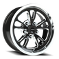 Vision Patriot 15X7 Gloss Black Milled Spoke Polished Lip Wheel