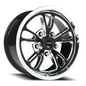 Vision Patriot 15X8 Gloss Black Milled Spoke Polished Lip Wheel