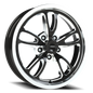 Vision Patriot 17X4.5 Gloss Black Milled Spoke Polished Lip Wheel