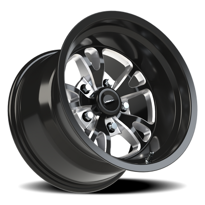Vision Patriot 15X10 Gloss Black Milled Spoke Wheel