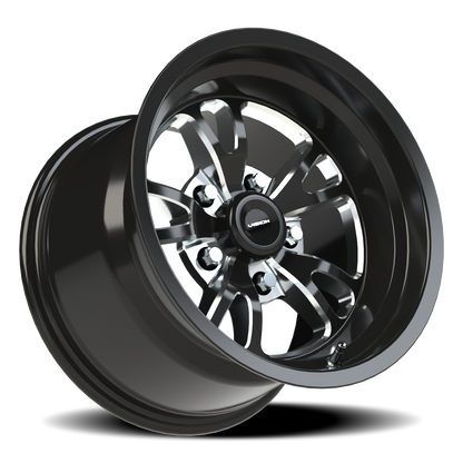 Vision Patriot 15X10 Gloss Black Milled Spoke Wheel