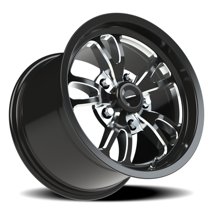 Vision Patriot 15X10 Gloss Black Milled Spoke Wheel