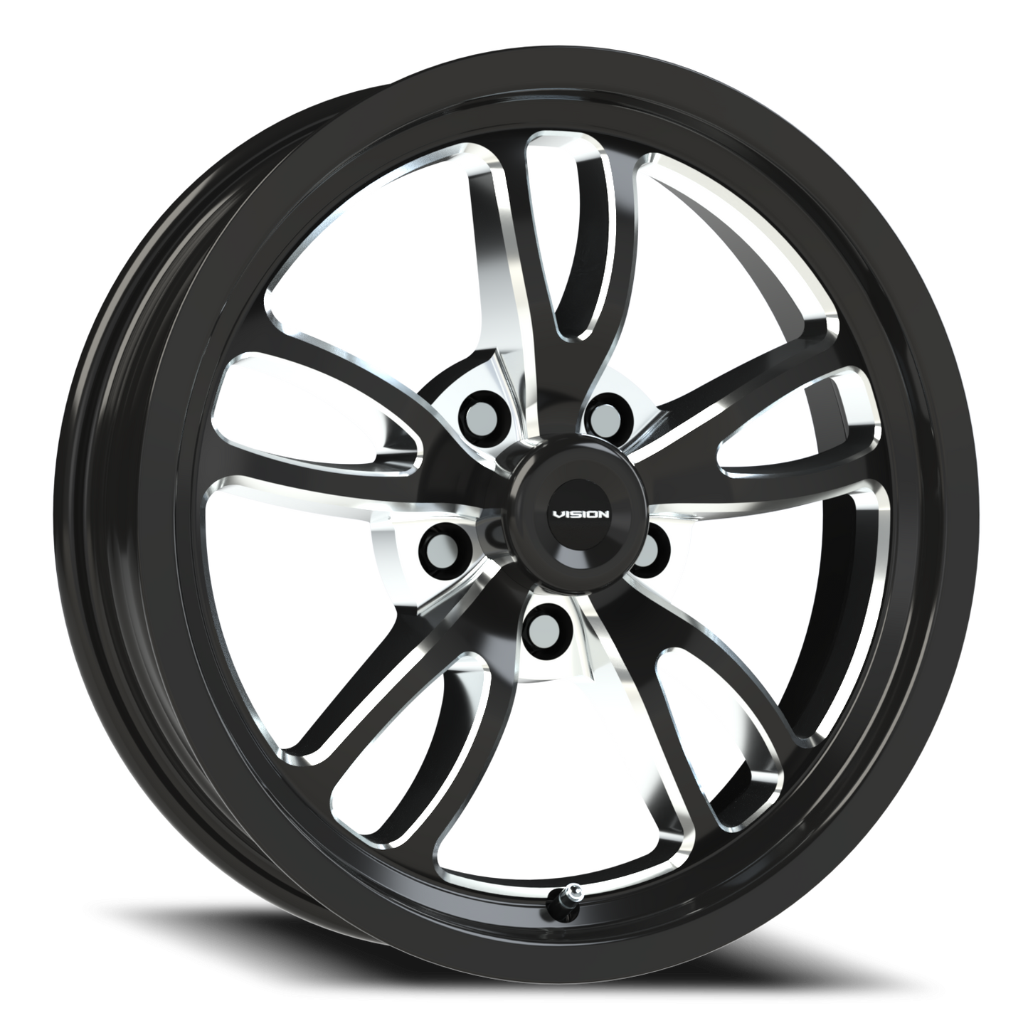 Vision Patriot 17X4.5 Gloss Black Milled Spoke Wheel