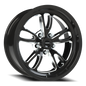 Vision Patriot 17X7 Gloss Black Milled Spoke Wheel