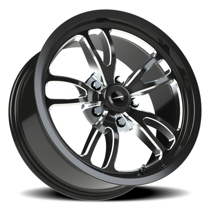 Vision Patriot 17X8 Gloss Black Milled Spoke Wheel