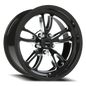 Vision Patriot 17X8 Gloss Black Milled Spoke Wheel