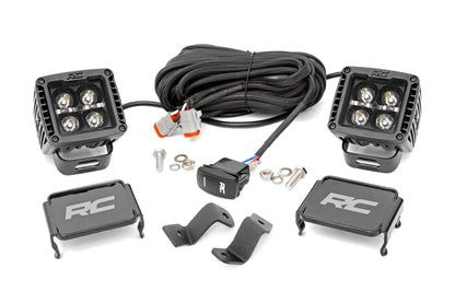 LED Light Pair | Ditch Mount | 2" Black DRL | Ford F-150 (15-26)/F-150 Lightning (22-26)