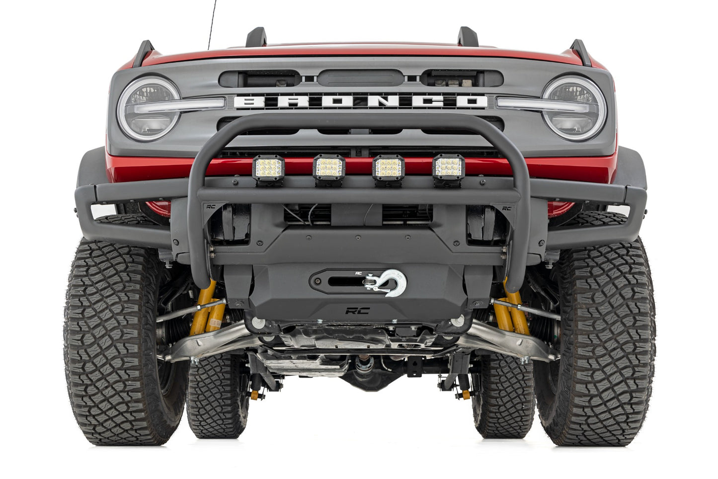 Nudge Bar | 20 Inch Black Single Row LED | OE Modular Steel | | Ford Bronco (21-26)