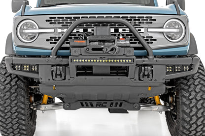 High Winch Mount | All Models | 12000S | 20 Inch Black Single Row LED | Ford Bronco (21-26)
