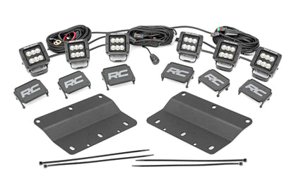 LED Light Kit | Fog Mount | Triple 2" Black Pair | Flood | Ford Bronco (21-26)