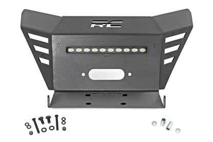 Winch Plate | 10" Black Slimline | Honda Pioneer 520