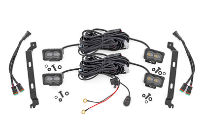 LED Fog Light Kit | 3x1.75 Inch Black Series Slim Aux | Toyota Tacoma (24-26)