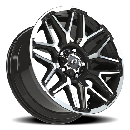 Vision Rekluse 20X9 Gloss Black Machined Face and Lip Wheel