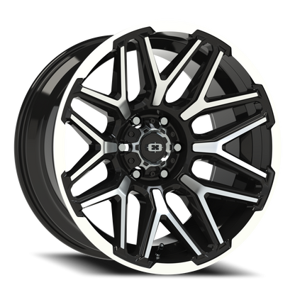 Vision Rekluse 20X10 Gloss Black Machined Face and Lip Wheel