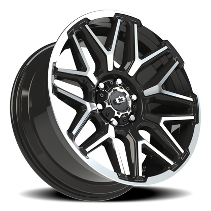 Vision Rekluse 20X9 Gloss Black Machined Face and Lip Wheel