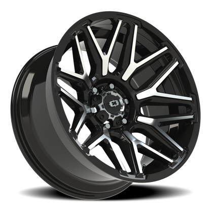 Vision Rekluse 20X10 Gloss Black Machined Face Wheel