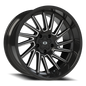 Vision Rapier 20X10 Gloss Black Milled Spoke Wheel