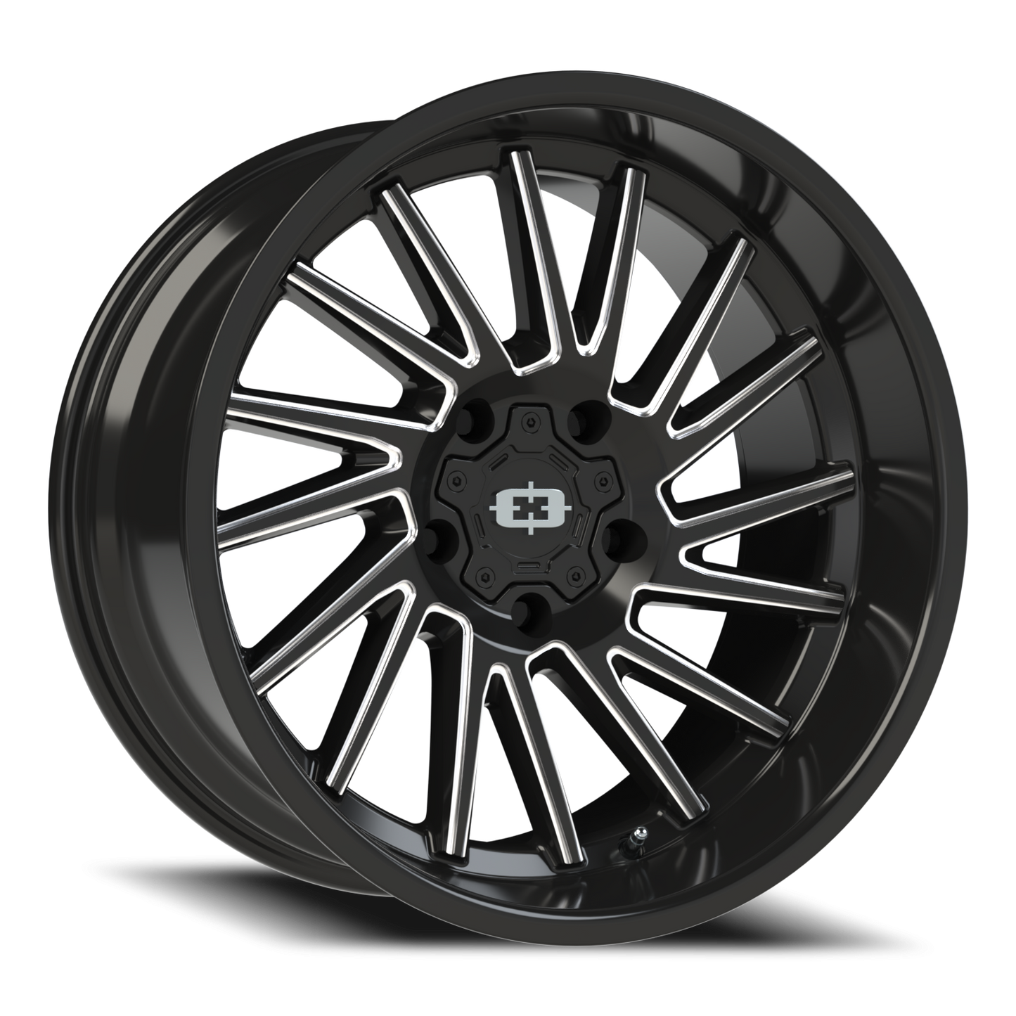 Vision Rapier 20X10 Gloss Black Milled Spoke Wheel