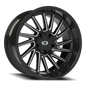 Vision Rapier 20X10 Gloss Black Milled Spoke Wheel