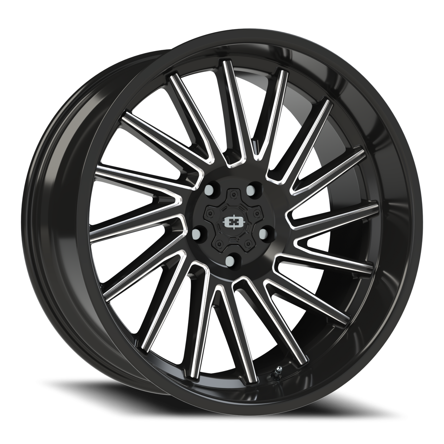 Vision Rapier 22X10 Gloss Black Milled Spoke Wheel