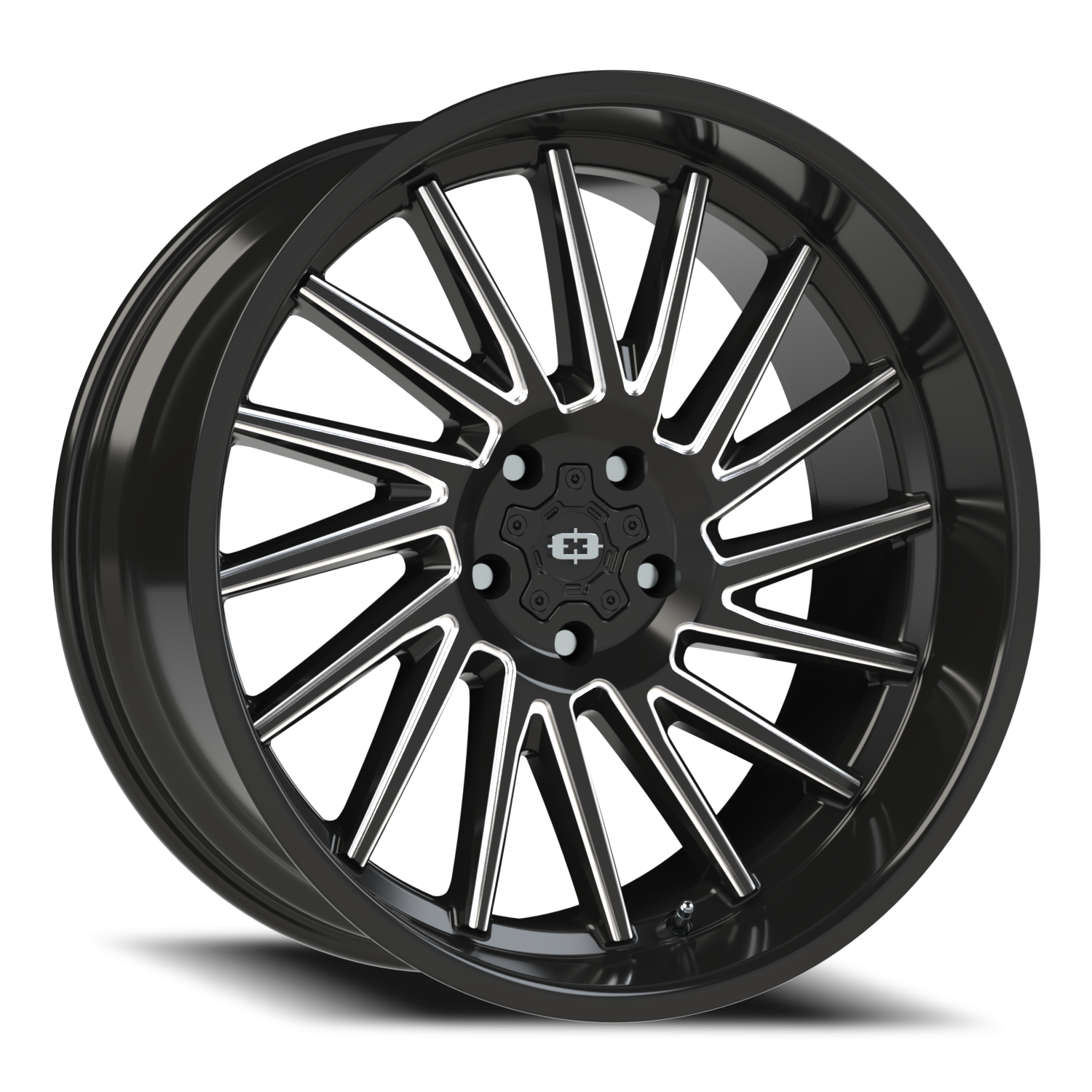 Vision Rapier 22X10 Gloss Black Milled Spoke Wheel