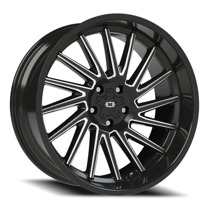Vision Rapier 22X10 Gloss Black Milled Spoke Wheel