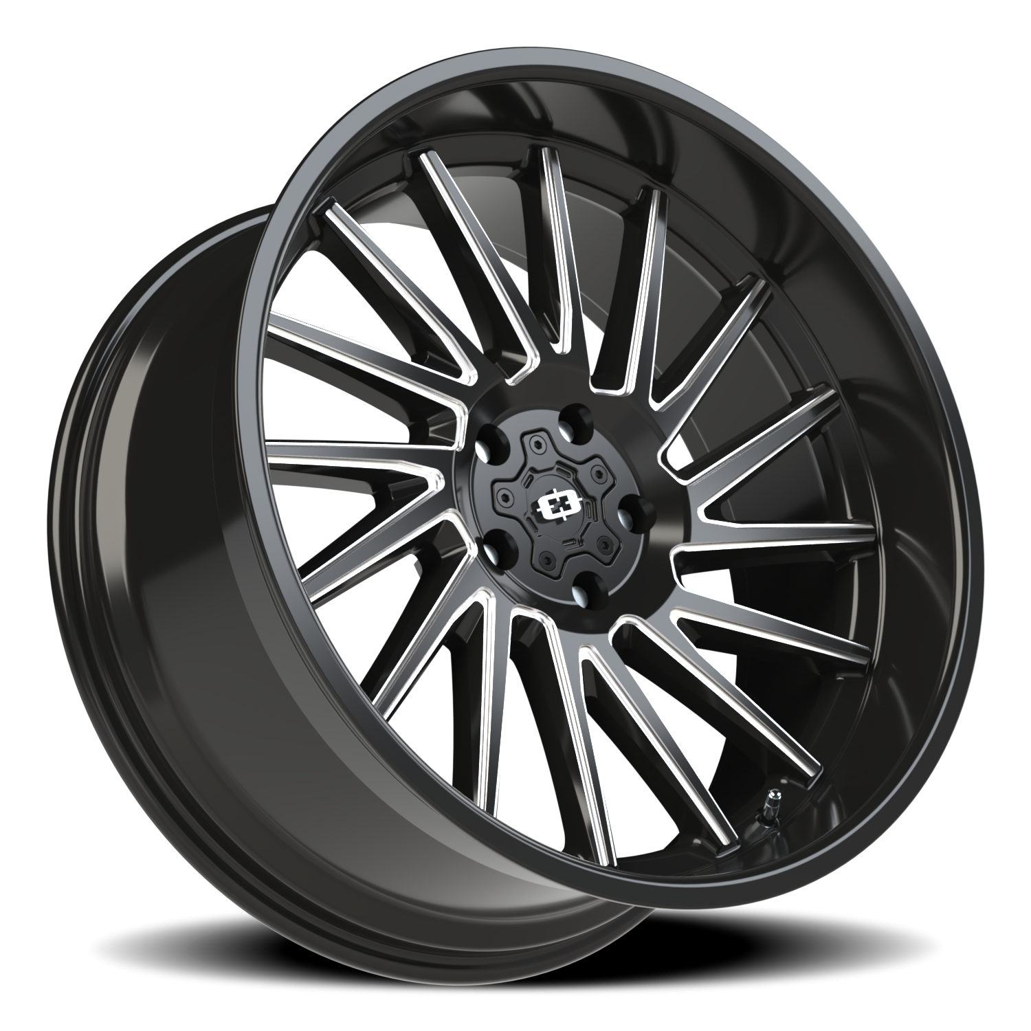 Vision Rapier 22X10 Gloss Black Milled Spoke Wheel