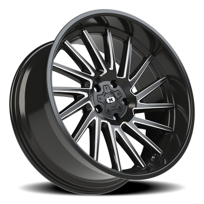 Vision Rapier 22X10 Gloss Black Milled Spoke Wheel