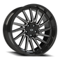 Vision Rapier 22X10 Gloss Black Milled Spoke Wheel