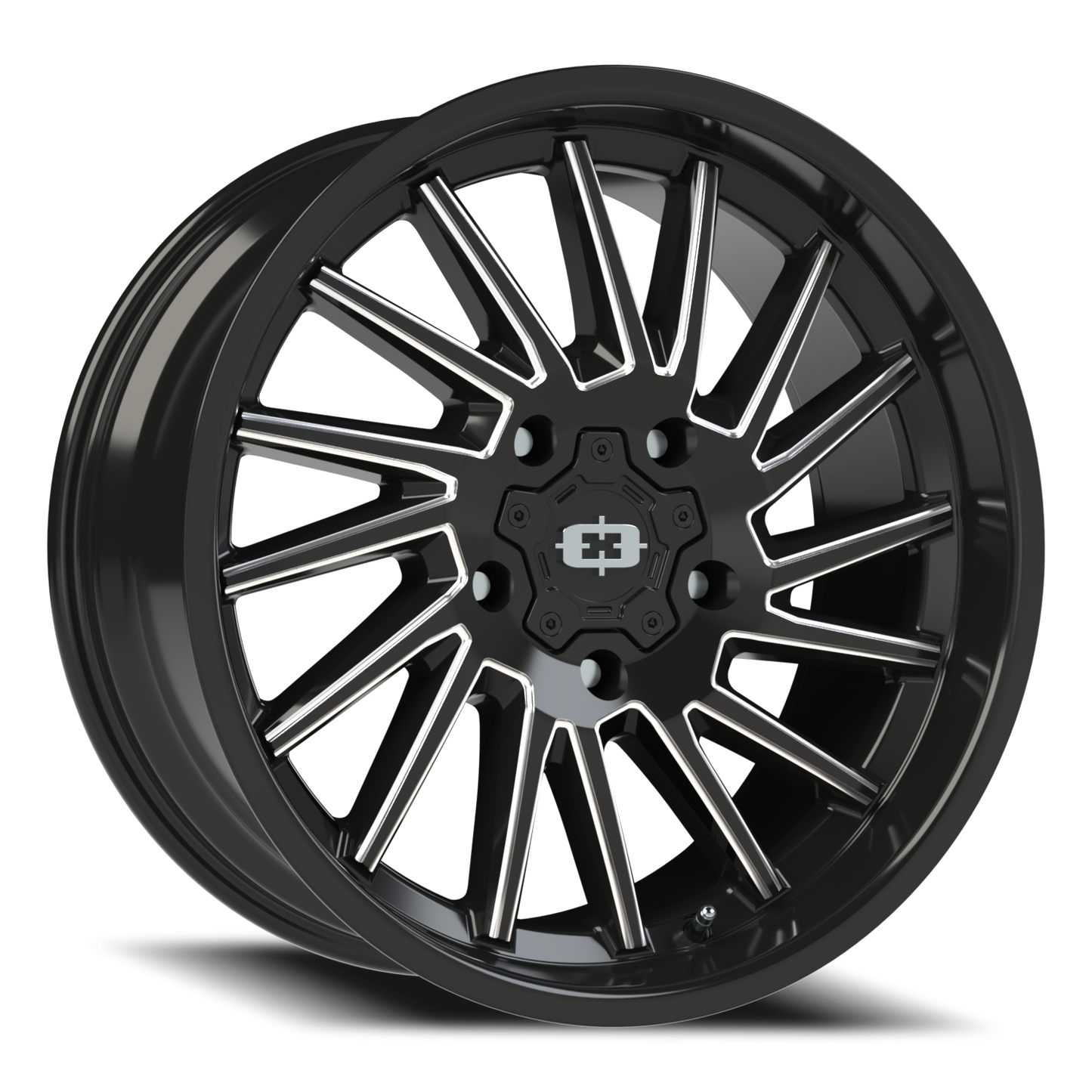 Vision Rapier 20X9 Gloss Black Milled Spoke Wheel