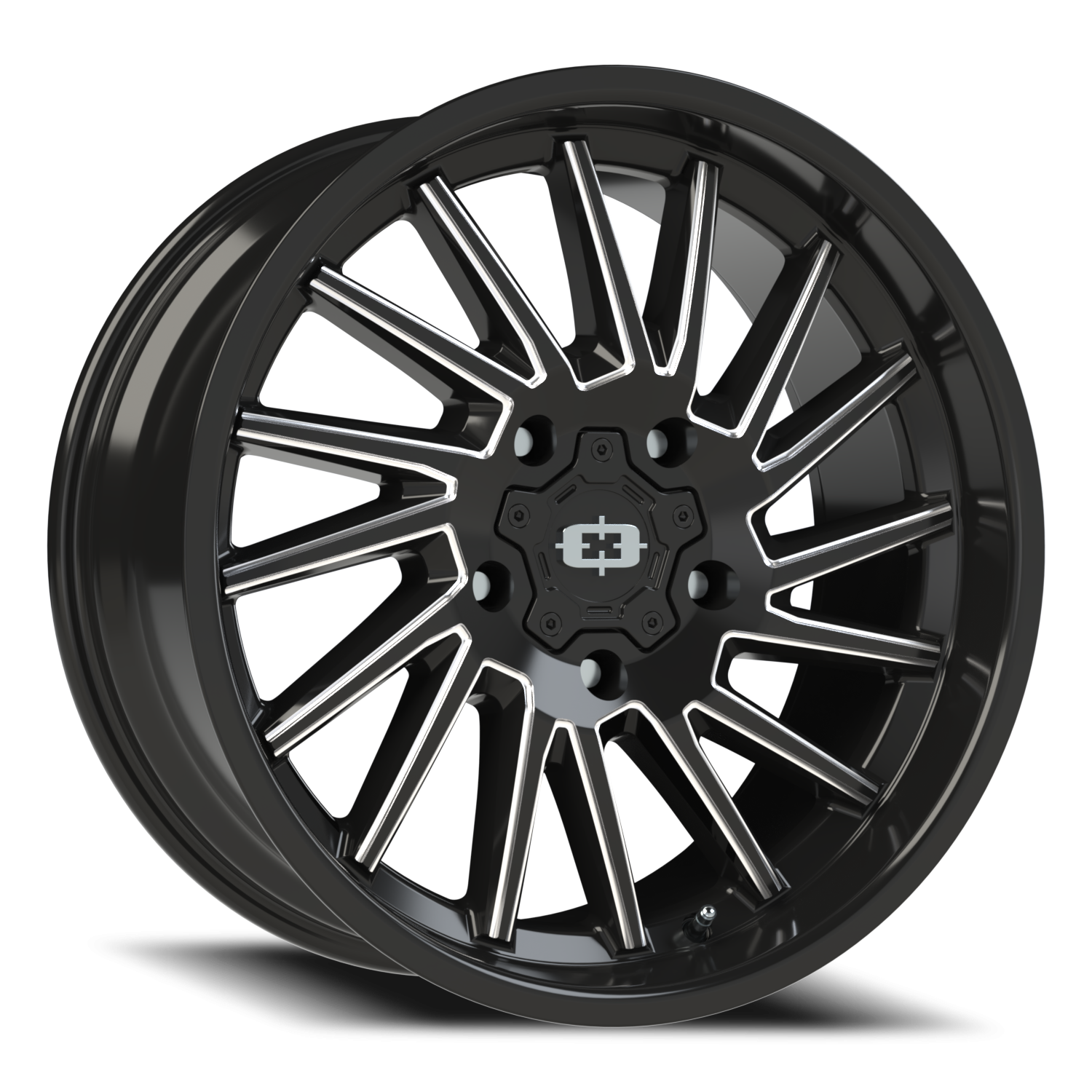 Vision Rapier 20X9 Gloss Black Milled Spoke Wheel