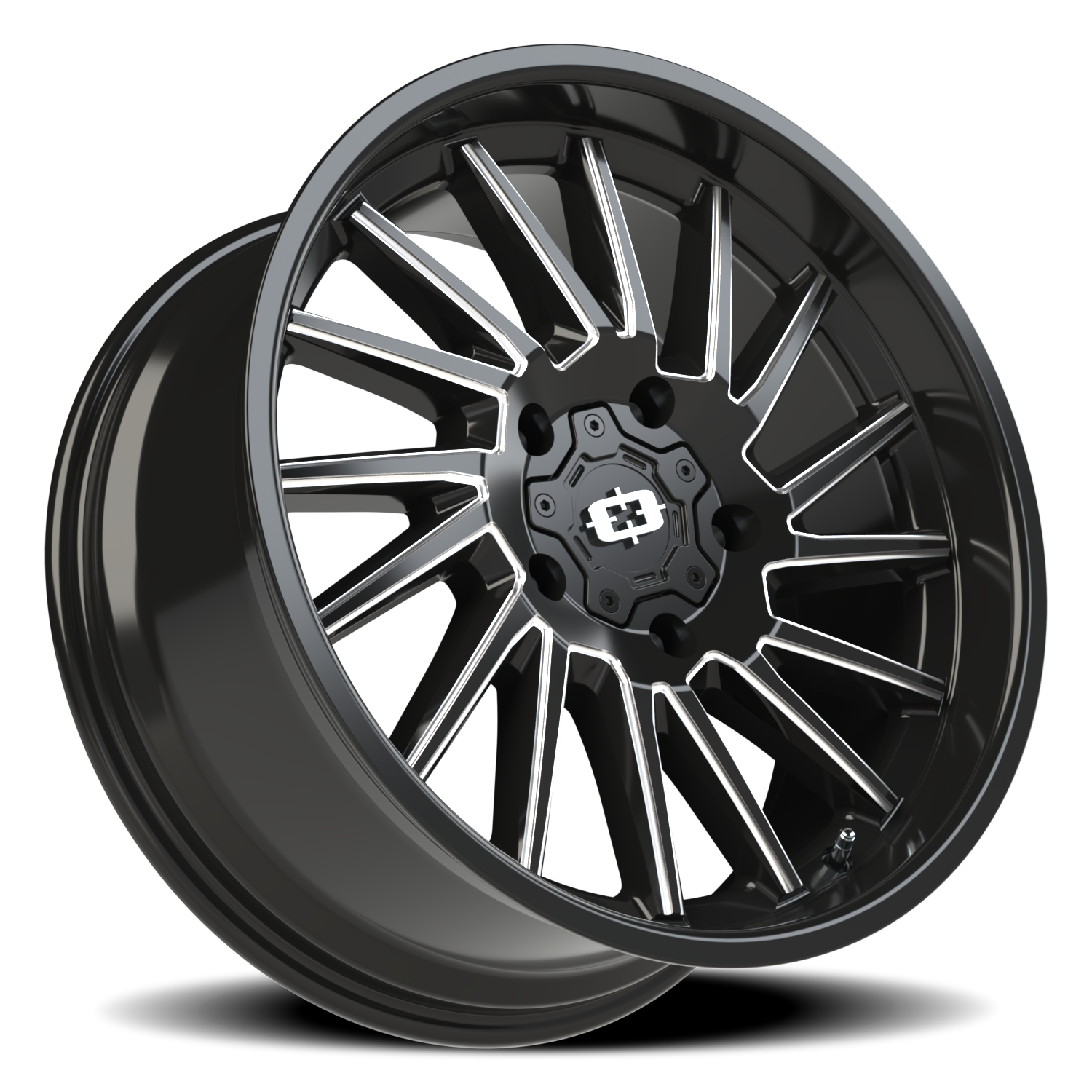 Vision Rapier 20X9 Gloss Black Milled Spoke Wheel
