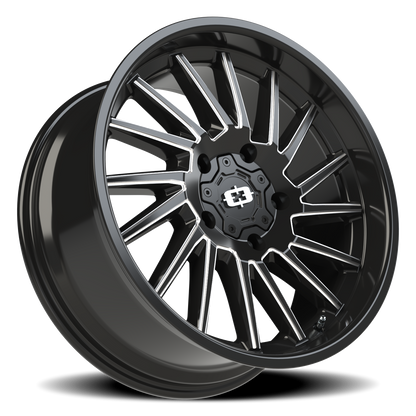 Vision Rapier 20X9 Gloss Black Milled Spoke Wheel