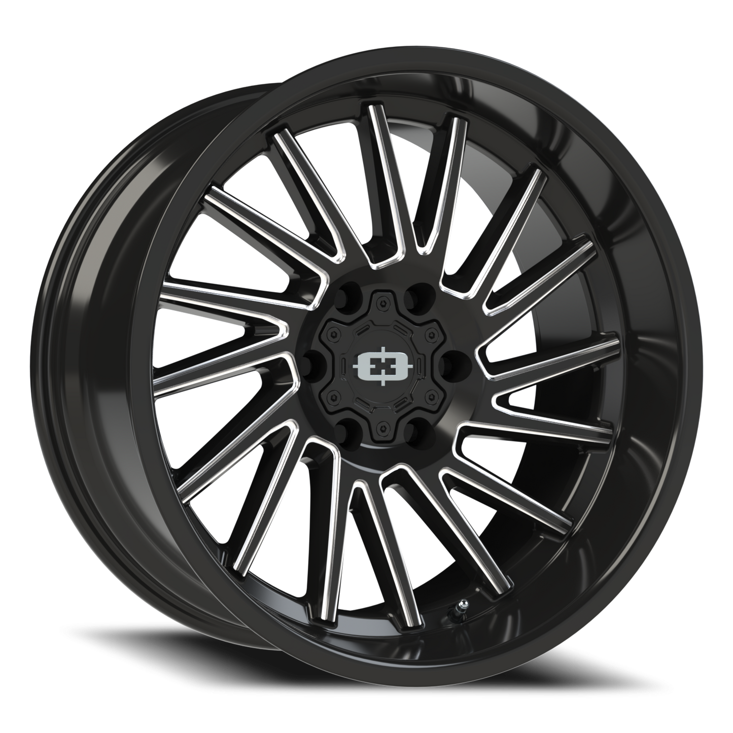 Vision Rapier 20X10 Gloss Black Milled Spoke Wheel