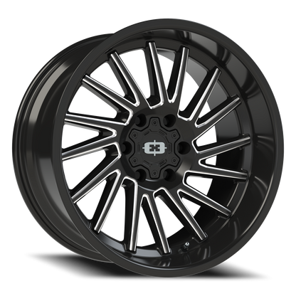 Vision Rapier 20X10 Gloss Black Milled Spoke Wheel