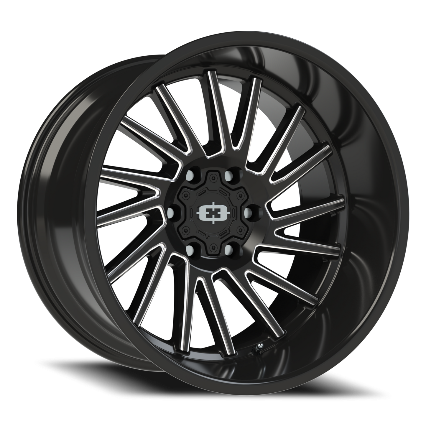 Vision Rapier 20X12 Gloss Black Milled Spoke Wheel
