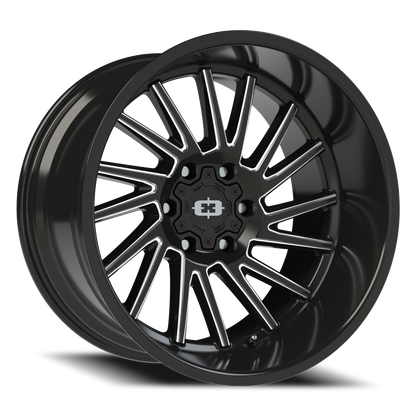 Vision Rapier 20X12 Gloss Black Milled Spoke Wheel