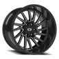 Vision Rapier 20X12 Gloss Black Milled Spoke Wheel