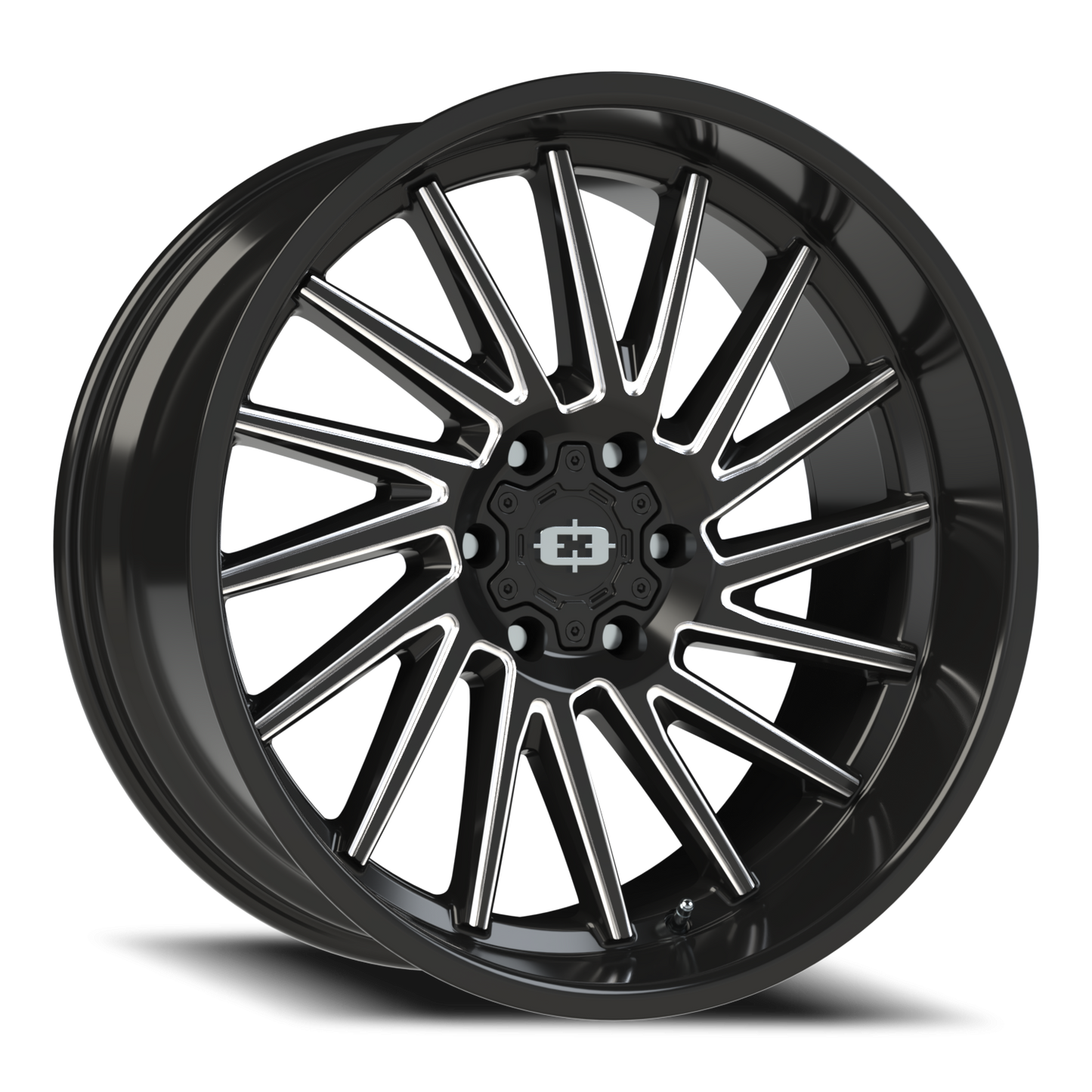 Vision Rapier 22X10 Gloss Black Milled Spoke Wheel