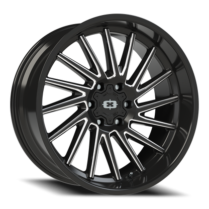 Vision Rapier 22X10 Gloss Black Milled Spoke Wheel