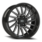 Vision Rapier 22X10 Gloss Black Milled Spoke Wheel